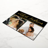 結婚したクリスマス新婚フォトフォイルホリデーカード 箔シーズンカード (回転した状態)