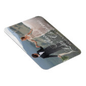 結婚したクリスマス結婚の写真の休日 マグネット (右側)