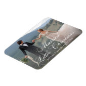 結婚したクリスマス結婚の写真の休日 マグネット (左側)