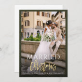 結婚したクリスマス結婚の発表 シーズンカード (正面/裏面)