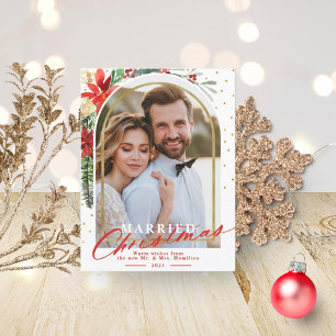結婚したクリスマス結婚の発表 シーズンポストカード