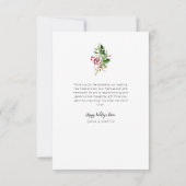 結婚したクリスマス結婚写真 サンキューカード (裏面)