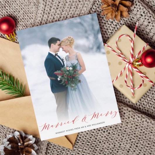 結婚したクリスマス結婚写真 シーズンカード