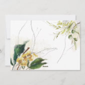 結婚したクリスマス絵を描フローラ写真の休日 シーズンカード (裏面)