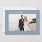 結婚したクリスマス2フォトダスティブルー シーズンカード (正面)