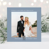 結婚したクリスマス2フォトダスティブルー シーズンカード