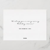 結婚したクリスマス3フォトコラージュ赤ホイル 箔シーズンカード (裏面)