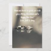 結婚したクリスマス ウェディング ホリデー カード (裏面)