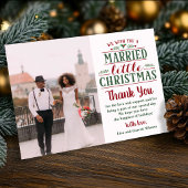 結婚したクリスマス 小さな感謝カード サンキューカード