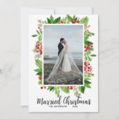 結婚したスモダン | 初めてのクリスマス写真 シーズンカード (正面)