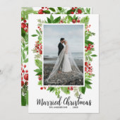 結婚したスモダン | 初めてのクリスマス写真 シーズンカード (正面/裏面)