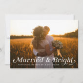 結婚したブライト結婚ホリデーのカード シーズンカード (正面)