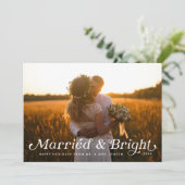 結婚したブライト結婚ホリデーのカード シーズンカード (スタンド正面)