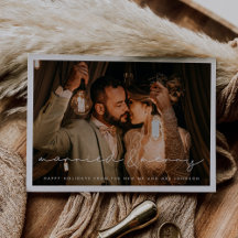 結婚したミニマメリーリストのクリスマスカード