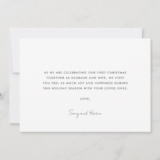 結婚したメリーエレガントの結婚クリスマス 案内状 (裏面)