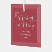 結婚したメリーカスタム初めてのクリスマス ガラスオーナメント (正面左)