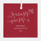 結婚したメリーカスタム初めてのクリスマス ガラスオーナメント (裏面)