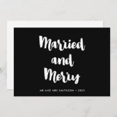 結婚したメリーモダンは結婚クリスマス 案内状 (正面/裏面)