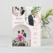 結婚したメリーモダンArch Newlywed 3枚の写真 シーズンカード (スタンド正面)