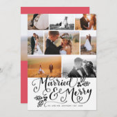結婚したメリー数々の&-Photo Crismas Collage シーズンカード (正面/裏面)