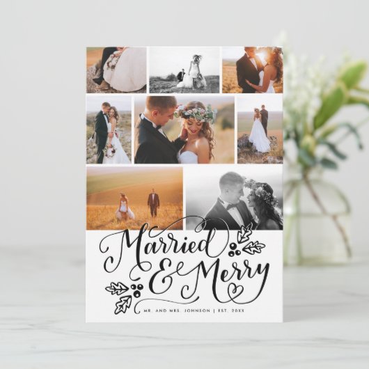 結婚したメリー数々の&-Photo Crismas Collage シーズンカード (スタンド正面)