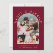 結婚したメリーArch Photo Burgundy金ゴールド シーズンカード (正面)