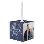 結婚したモダンCube Ornと明るい新着写真 キューブオーナメント (裏面アングル)