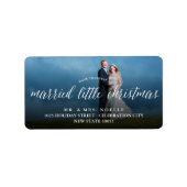 結婚したリトルクリスマス結婚の住所 ラベル (正面)