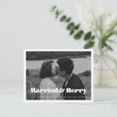 結婚したレトロメリーヴィンテージ写真 ポストカード (スタンド正面)