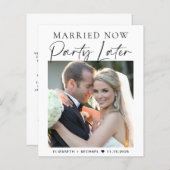 結婚した今すぐパーティー後の写真結婚の (正面/裏面)