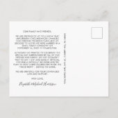 結婚した今すぐパーティー後のArch Photo結婚's 案内ポストカード (裏面)