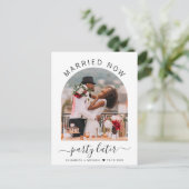 結婚した今すぐパーティー後のArch Photo結婚's 案内ポストカード (スタンド正面)
