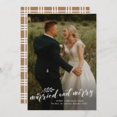 結婚した写結婚メリー真のクリスマス シーズンカード (正面/裏面)