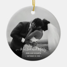 結婚した初めてのクリスマスメリー白黒写真O