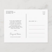 結婚した可愛いメリーシンプルクリスマス結婚の ポストカード (裏面)