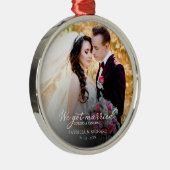 結婚した大流行の写真の中エレガントに メタルオーナメント (右)