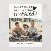 結婚した子どもの告知を受ける親 案内ポストカード (正面)