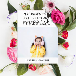 結婚した子供の写真を取得する親の日付を保存 案内ポストカード