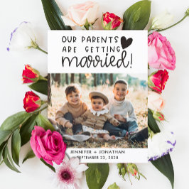 結婚した子供を撮った親救の写真日 案内ポストカード