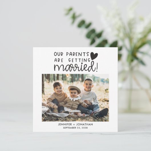 結婚した子供を撮った親救の写真日 案内状 (スタンド正面)