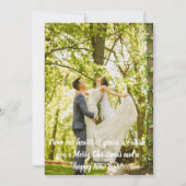 結婚した小さなクリスマス ウェディング ホリデー カード (裏面)