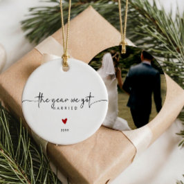 結婚した年のクリスマス記念オーナメント セラミックオーナメント