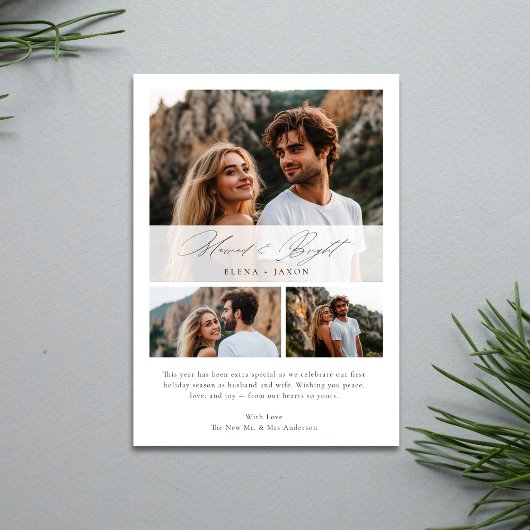 結婚した明るい3エレガント枚（新婚） シーズンカード