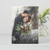 結婚した明るい |の結婚フォトホリデーカード シーズンカード (スタンド正面)