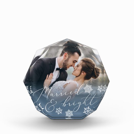 結婚した明るい |クリスマス結婚の フォトブロック (正面)