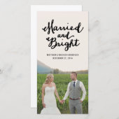 結婚した明るい | 休日のフォトカード シーズンカード (正面/裏面)
