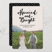 結婚した明るい | 休日の写真カード シーズンカード (正面/裏面)