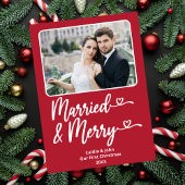 結婚した第1回メリークリスマス新婚フォトレッド シーズンカード