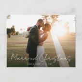 結婚した結婚クリスマスの発表 ポストカード (正面)