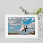 結婚した結婚メリー初めてのクリスマス 箔招待状 (立ち正面)